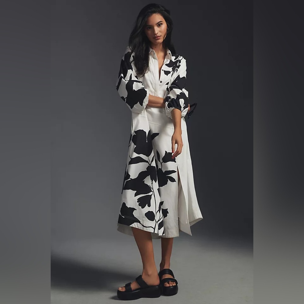 Maeve by Anthropologie Button-Front Asymmetrical Dress